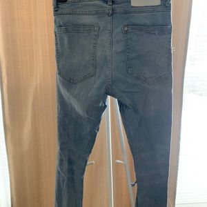 Light wash skinny ripped jeans